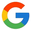 Google logo featuring a capital "G" in blue, red, yellow, and green segments on a light background.